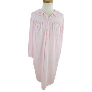 Vintage Vasserette Hollywood Women's M Pink Nylon Short Robe Nightgown